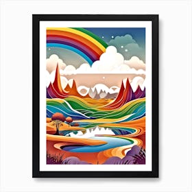 Rainbow In The Sky 11 Art Print