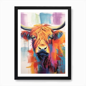 Highland Cow Screen Print Inspired 3 Art Print