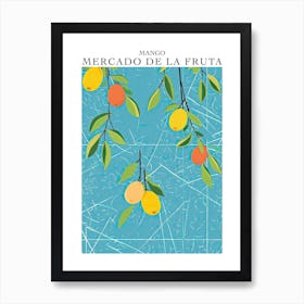 Mercado De La Fruta Mango Illustration 4 Poster Art Print