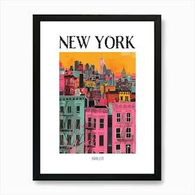 Harlem New York Colourful Silkscreen Illustration 4 Poster Art Print