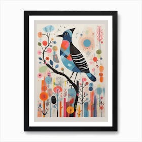 Colourful Scandi Bird Dunlin 2 Art Print