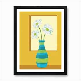 Daisies In A Vase 6 Art Print