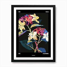 No Rain No Flowers Poster Hydrangea 4 Art Print