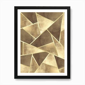 Geometric art with gold 7 Art Print