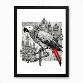 Lyric Parrot Of Moscow Art Print