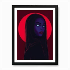 Black Girl With Blue Eyes 1 Art Print