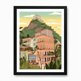 Rio De Janeiro Brazil Travel Illustration 1 Art Print