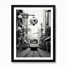 Osaka, Japan, Black And White Old Photo 3 Art Print