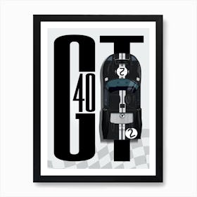 GT40 Black Top Tribute Art Print