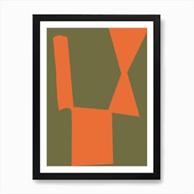 Orange and green composition Art Print