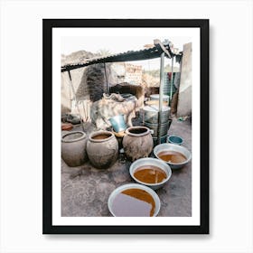 Pots And Pans In A Kitchen In Burkina Faso In West Africa Art Print