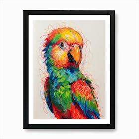 Colorful Parrot 4 Art Print