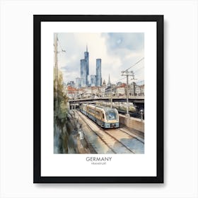 Frankfurt, Germany 1 Watercolor Travel Poster Art Print