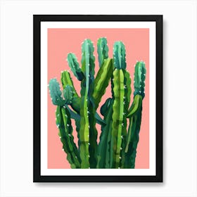 Devils Tongue Cactus Minimalist Abstract 2 Art Print