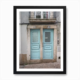 Blue Doors In Lisbon Art Print