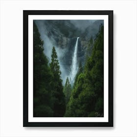 Waterfall Forest (18) Art Print