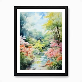 Monets Garden Usa Watercolour 5 Art Print