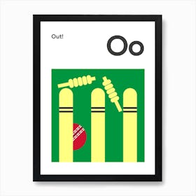 Cricket Poster im minimalistischen Stil für Büro