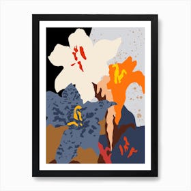 Abstract Lilies Close Up Art Print