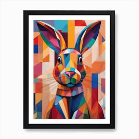 Geometric Rabbit Art Print
