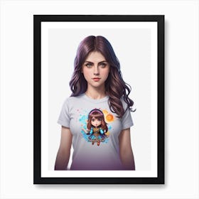 Girl In A Dress Art Print