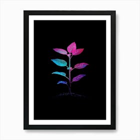 Neon Plant 12 Art Print