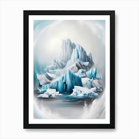 Icebergs 1 Art Print