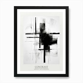 Contrast Abstract Black And White 5 Poster Art Print