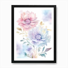 Watercolor Flowers 55 Art Print