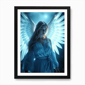 Angel In White - Diverse Art Illustration 82 Art Print