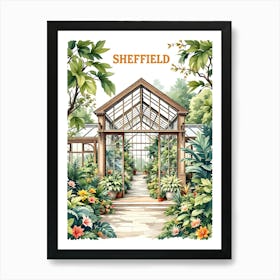 Sheffield Retro Vintage Travel V 01 Art Print