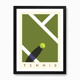 Tennis Minimalist Illustration Art Print
