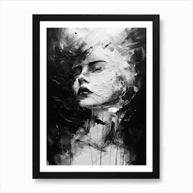 Silence Abstract Black And White 13 Art Print