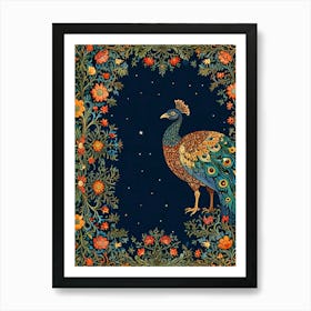 William Morris Peacock Art Print