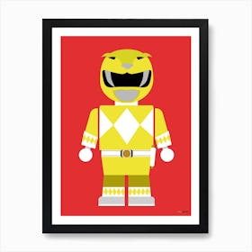 Toy Power Ranger Yellow  Art Print