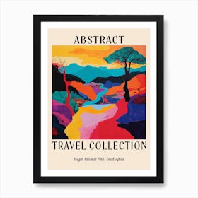 Abstract Travel Collection Poster Kruger National Park South Africa 1 Art Print