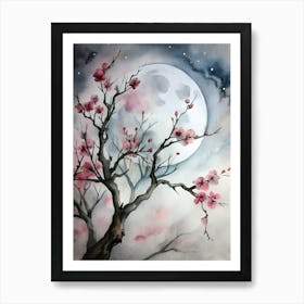 Cherry Blossom Painting 3 Art Print