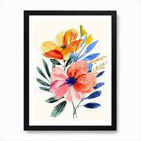 The Radiance Of Boomerang Forms Mid Century Style Art Print