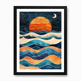 Sunset Over The Ocean 43 Art Print