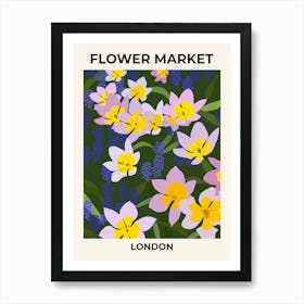 Flower Market London Botanical Art Print