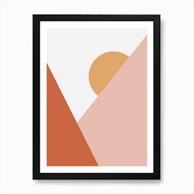 Geometric Sunset Art Print