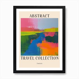 Abstract Travel Collection Poster Cambodia 2 Art Print