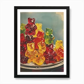 Gummy Bears Retro Advertisement Style 3 Art Print