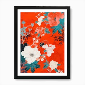 Hokusai Great Japan Botanical Japanese 12 Art Print