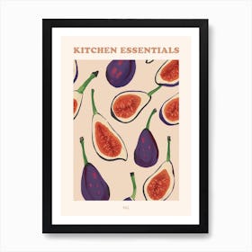 Fig Pattern Illustration 2 Poster Art Print