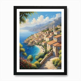 Village By The Sea 4 Art Print