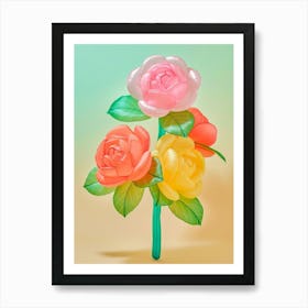 Dreamy Inflatable Flowers Camellia 2 Art Print