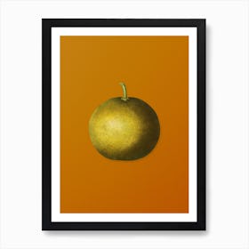 Vintage Adam's Apple Botanical on Sunset Orange n.0244 Art Print