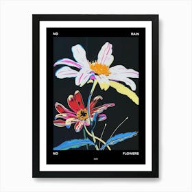 No Rain No Flowers Poster Daisy 3 Art Print