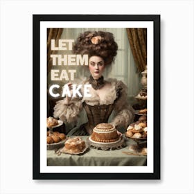 Let Them Eat Cake Victorian Sweets Woman Art Print